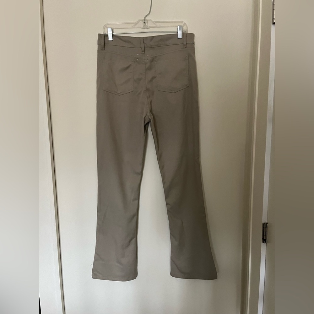 Maison Martin Margiela High Rise Bootcut/Flare Pants Italy Khaki Beige 8-10 - Picture 6 of 9